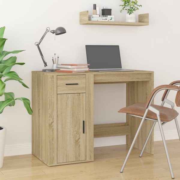 Desk 100x49x75 cm Engineered Wood – Sonoma oak