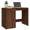 Desk 100x49x75 cm Engineered Wood – Brown Oak