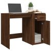 Desk 100x49x75 cm Engineered Wood – Brown Oak