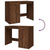 Desk 100x49x75 cm Engineered Wood – Brown Oak