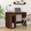 Desk 100x49x75 cm Engineered Wood – Brown Oak
