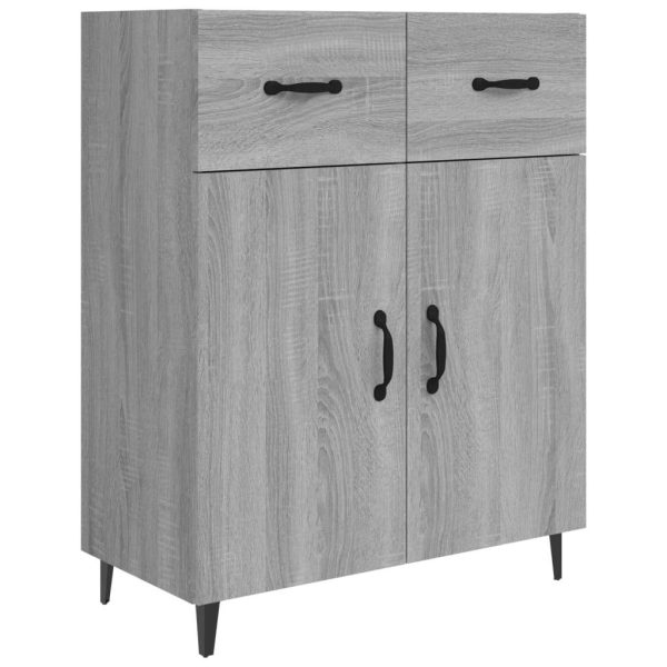 Sideboard 69.5x34x90 cm Engineered Wood – Grey Sonoma
