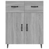 Sideboard 69.5x34x90 cm Engineered Wood – Grey Sonoma