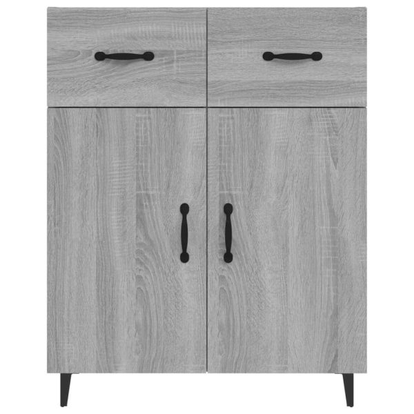 Sideboard 69.5x34x90 cm Engineered Wood – Grey Sonoma