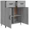 Sideboard 69.5x34x90 cm Engineered Wood – Grey Sonoma