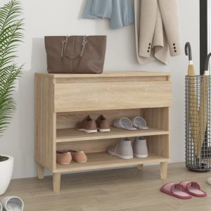 Shoe Cabinet 70x36x60 cm Engineered Wood – Sonoma oak