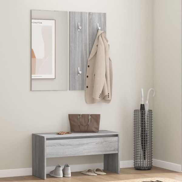 Hallway Furniture Set Engineered Wood – Grey Sonoma