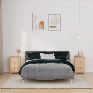 Fitzroy Bedside Cabinets 2 pcs 40x35x61.5 cm Solid Wood Pine