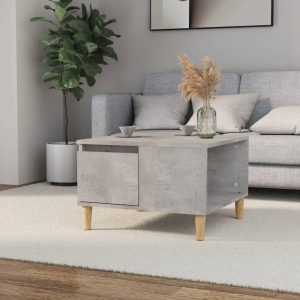 Coffee Table 55x55x36.5 cm Engineered Wood – Concrete Grey