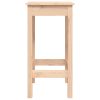 Bar Chairs 2 pcs Solid Wood Pine – Brown, Without Backrest