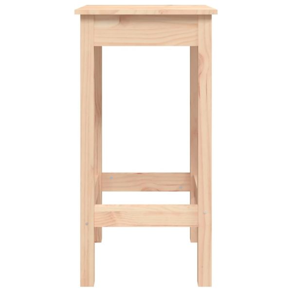 Bar Chairs 2 pcs Solid Wood Pine – Brown, Without Backrest