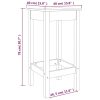 Bar Chairs 2 pcs Solid Wood Pine – White, Without Backrest