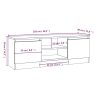 TV Cabinet with Door Sonoma Oak 102x30x36 cm