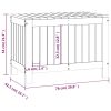 Garden Storage Box Black 76×42.5×54 cm Solid Wood Pine
