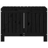 Garden Storage Box Black 76×42.5×54 cm Solid Wood Pine