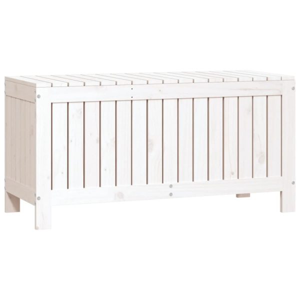 Garden Storage Box White 108×42.5×54 cm Solid Wood Pine