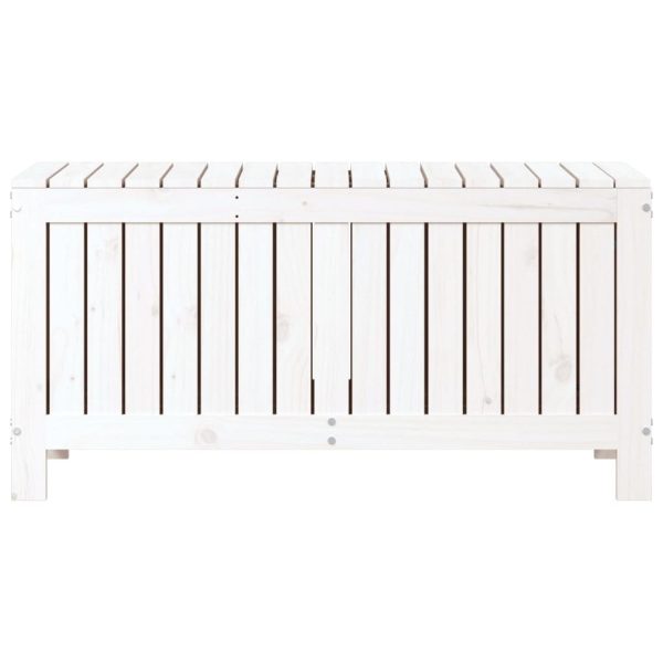 Garden Storage Box White 108×42.5×54 cm Solid Wood Pine