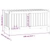 Garden Storage Box White 108×42.5×54 cm Solid Wood Pine