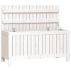 Garden Storage Box White 108×42.5×54 cm Solid Wood Pine