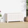 Garden Storage Box White 108×42.5×54 cm Solid Wood Pine