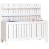 Garden Storage Box White 108×42.5×54 cm Solid Wood Pine