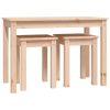 Nesting Tables 3 pcs Solid Wood Pine – Brown