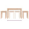 Nesting Tables 3 pcs Solid Wood Pine – Brown