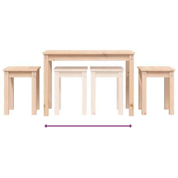 Nesting Tables 3 pcs Solid Wood Pine – Brown