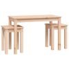 Nesting Tables 3 pcs Solid Wood Pine – Brown