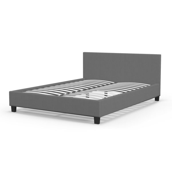 Dublin Luxury Bed with Headboard (Model 2) – DOUBLE, Grey