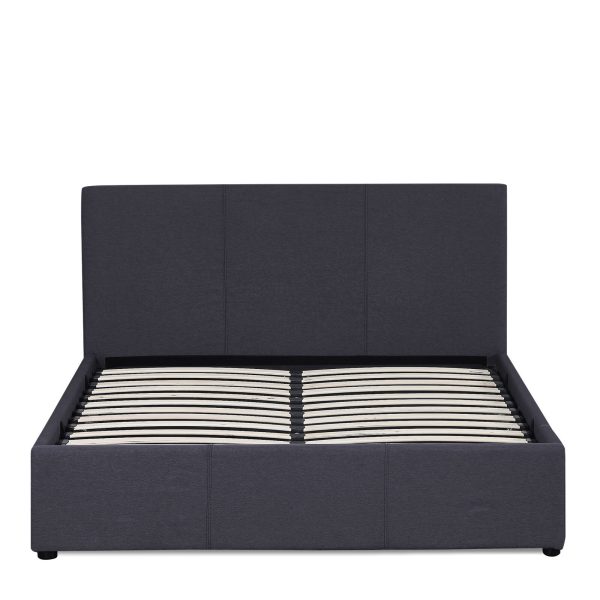 Jupiter Luxury Gas Lift Bed with Headboard (Model 1) – KING, Charcoal