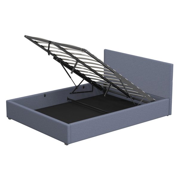 Jupiter Luxury Gas Lift Bed with Headboard (Model 1) – KING, Charcoal