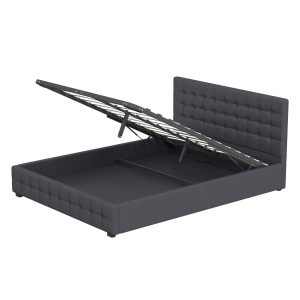 Tanunda Gas Lift Bed – Dark Grey – SINGLE