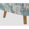 Armchair High back Lounge Accent Chair Designer Printed Fabric with Wooden Leg