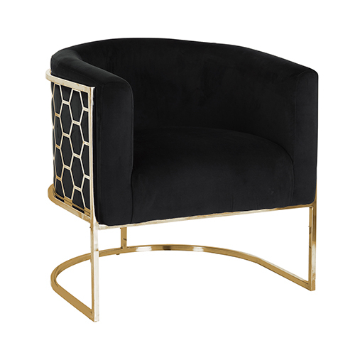 Arm Chair Black Velvet