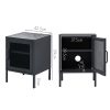 Bedside Table Mesh Door Cabinet – MINI Black