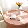 Coffee Table Mushroom Nordic Round Large Side Table 70CM – 70×35 cm, Pink
