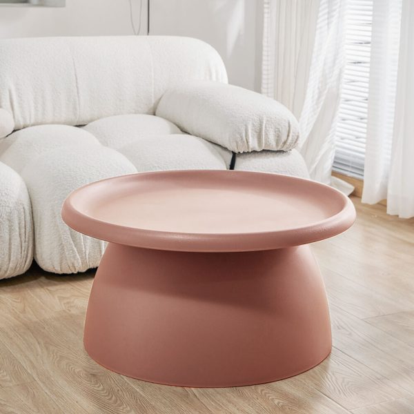 Coffee Table Mushroom Nordic Round Large Side Table 70CM – 70×35 cm, Pink