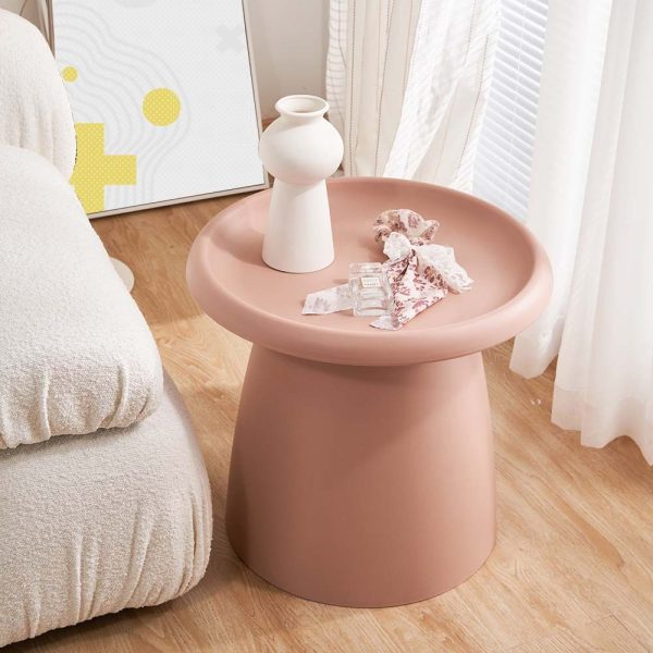 Coffee Table Mushroom Nordic Round Large Side Table 70CM – 50×45 cm, Grey