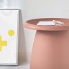 Coffee Table Mushroom Nordic Round Large Side Table 70CM – 50×45 cm, Grey