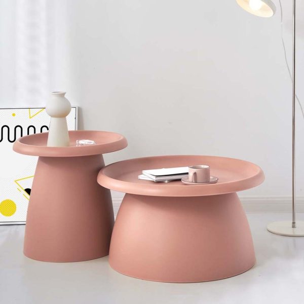 Coffee Table Mushroom Nordic Round Large Side Table 70CM – 50×45 cm, Grey