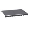 Retractable Folding Arm Awning Manual Sunshade 4Mx2.5M Grey