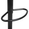 2x Bar Stools Kitchen Dining Chairs Gas Lift Stool Leather Black