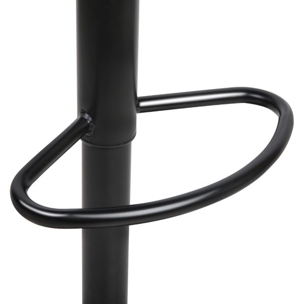 2x Bar Stools Kitchen Dining Chairs Gas Lift Stool Leather Black