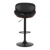 Bar Stools Kitchen Leather Barstools Swivel Gas Lift Vintage Chairs Black