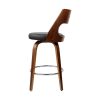 2x Bar Stools Swivel Leather Chair 65cm