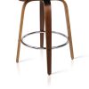 2x Bar Stools Swivel Leather Chair 65cm