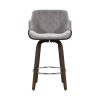 Bar Stools Swivel Velvet Padded Wooden