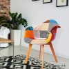 Dining Chairs Set of 2 Fabric Retro Replica DSW