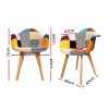 Dining Chairs Set of 2 Fabric Retro Replica DSW